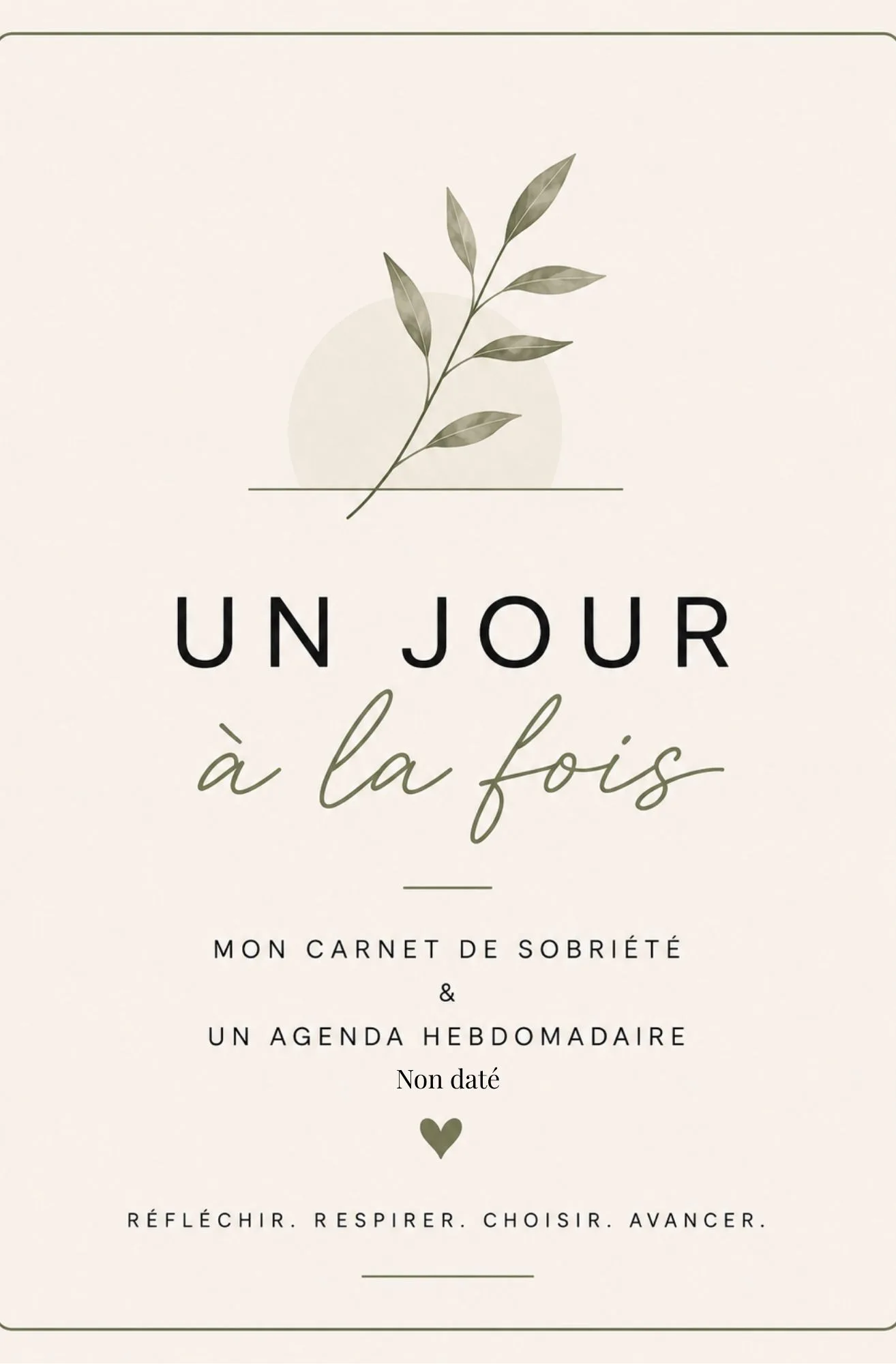Couverture — Carnet de sobriété