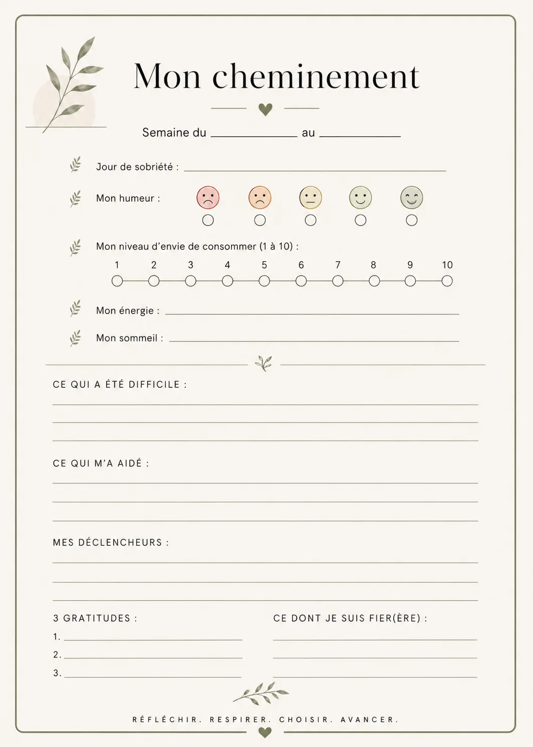 Aperçu du guide — Mon cheminement